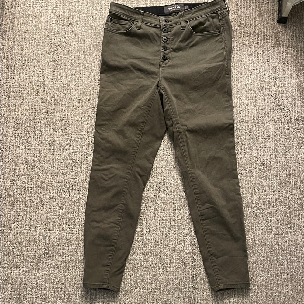 Torrid High Rise Women Jeans - Olive